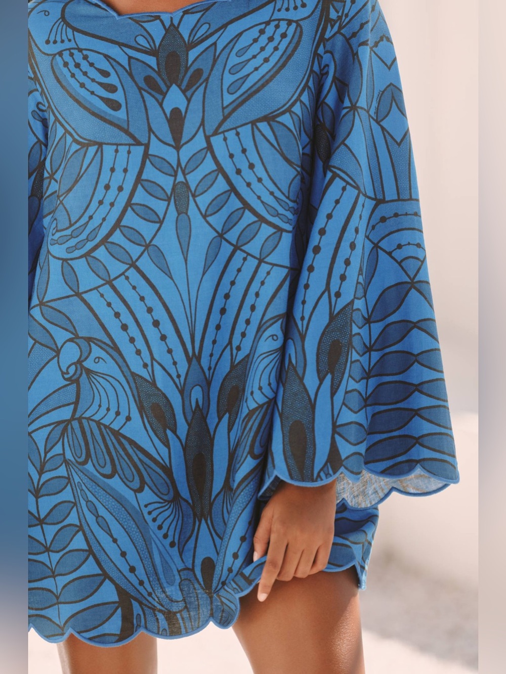 FARM Rio Kimono Sleeve Open-Back Mini Dress Size S - Picture 11 of 12